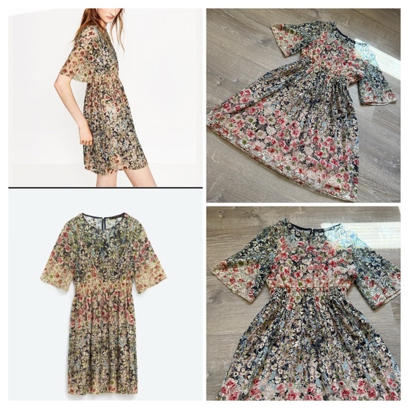 Zara Dresses & Skirts - ZARA Woman’s Floral Dress-Size XS
